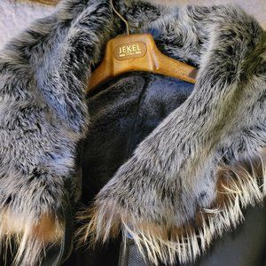 Toto group long genuine leather winter coat